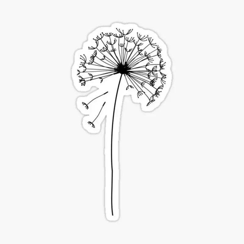 

Стикер с цветочным рисунком одуванчиков для декора ноутбука, спальни, автомобиля, милый мультяшный модный чемодан для общественных мест
