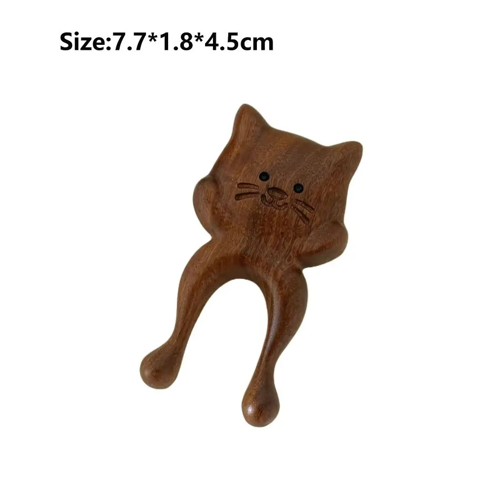 Милая расческа для массажа кошачьего носа из натурального сандалового дерева