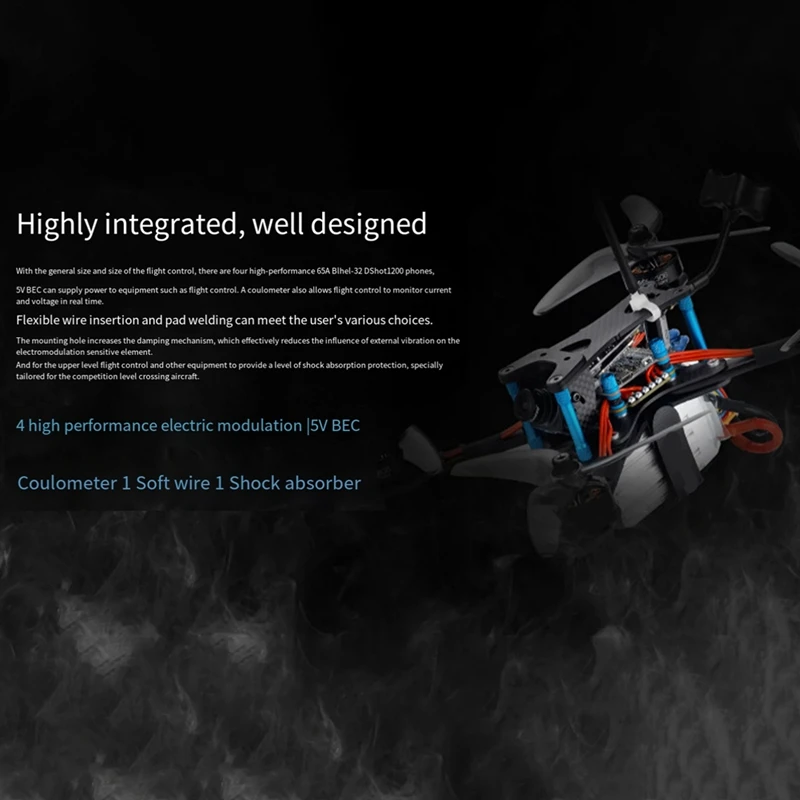 Для Hobbywing Xrotor FPV ESC 4-в-1 65A поддержка 128 кГц PWM частота обновления для гоночного дрона