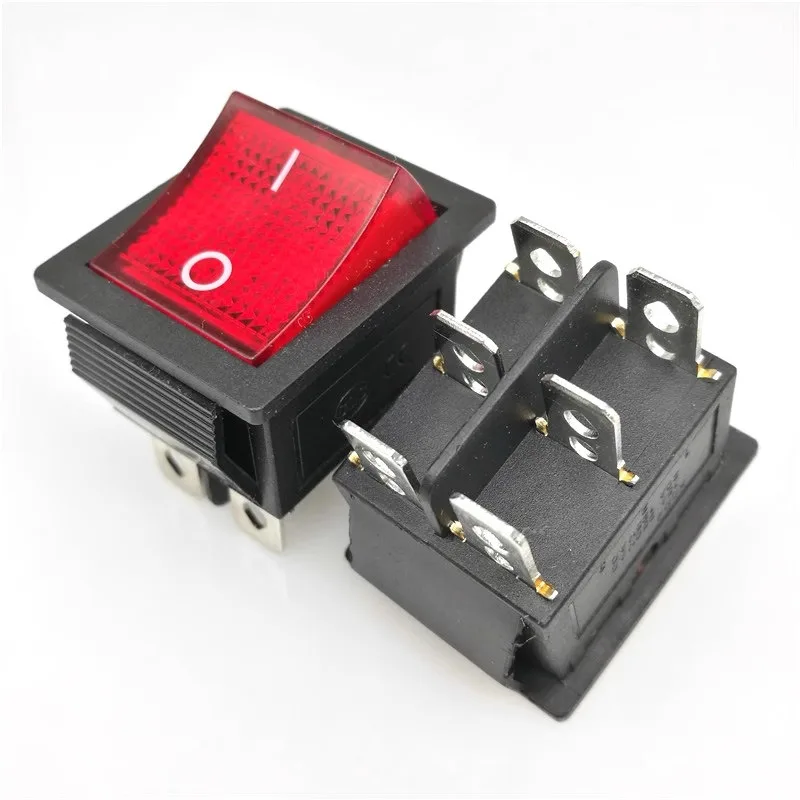 12 шт. красный клавишный выключатель яркости 250 В 16 А