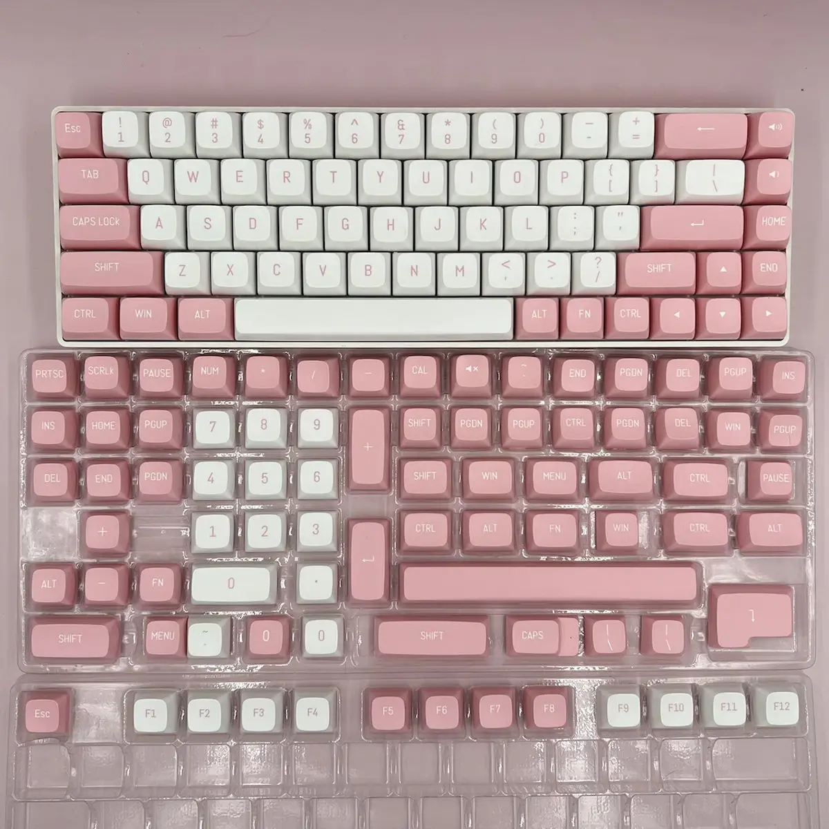 PBT Keycaps 149 Keys Double Shot Injection White Pink Cute Keycap For Cherry Mx Switch Mechanical Keyboard Gamer Key Caps DIY