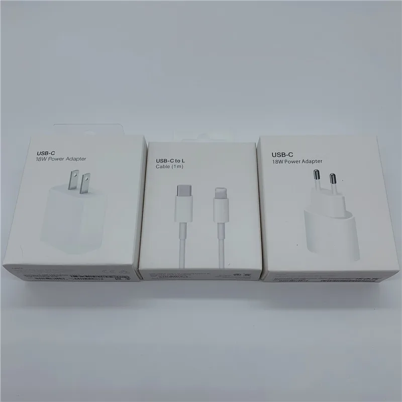 

10 шт. оригинальное зарядное устройство 18 Вт PD для быстрой зарядки iP 13 12 11pro max iPad Pro USB Type C кабель ЕС США дорожный адаптер питания