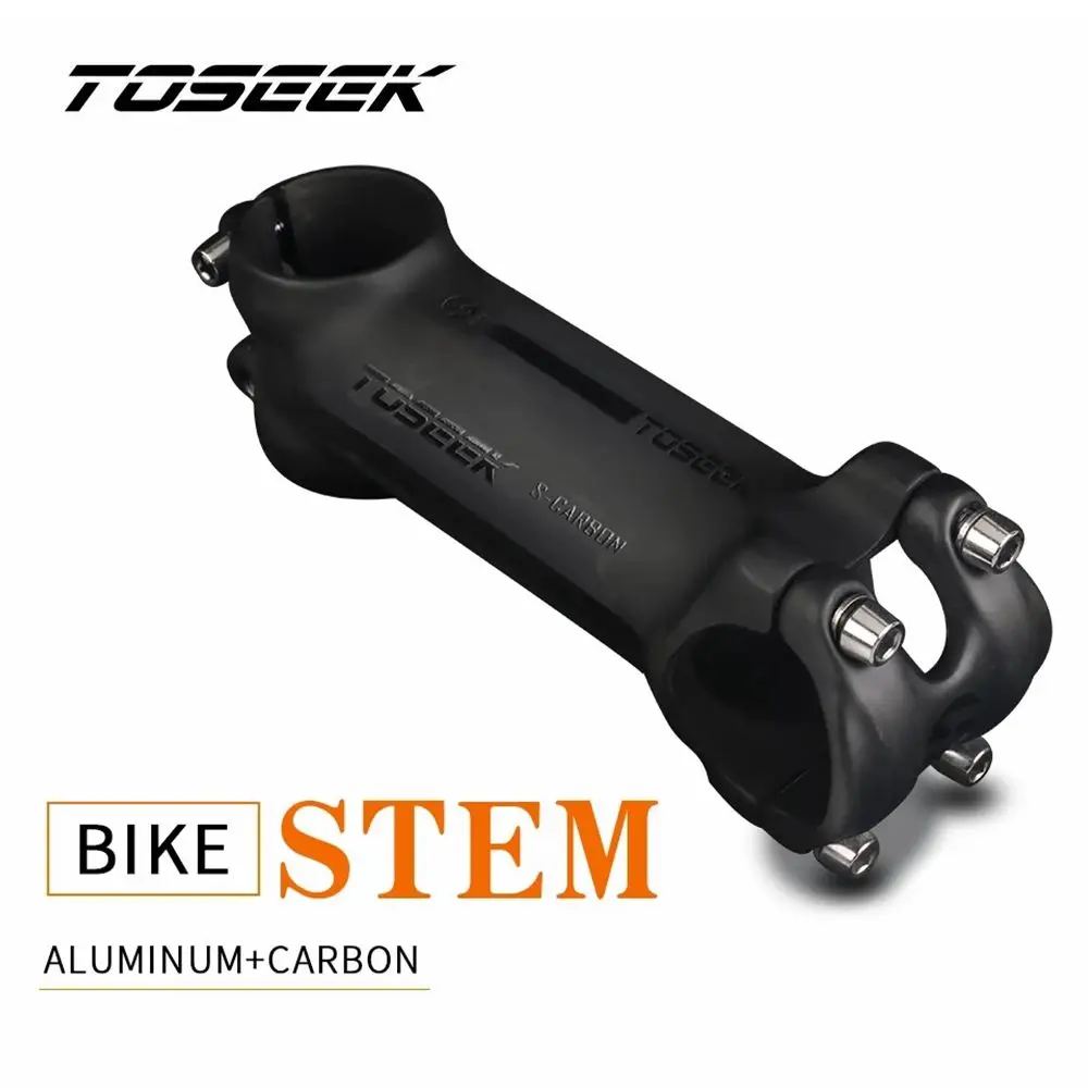 

TOSEEK Ultralight Bicycle Handlebar Stems Bike Stem Carbon+Aluminum 31.8mm 7 Degrees Length 60/70/80/90/100/110mm