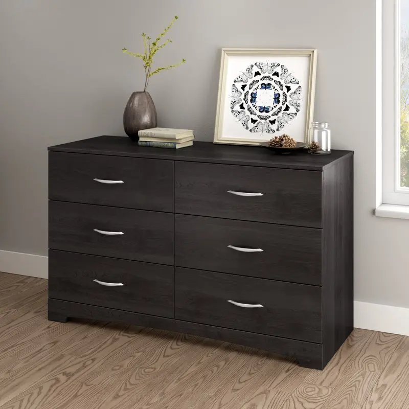 

6-Drawer Double Dresser, Multiple Finishes