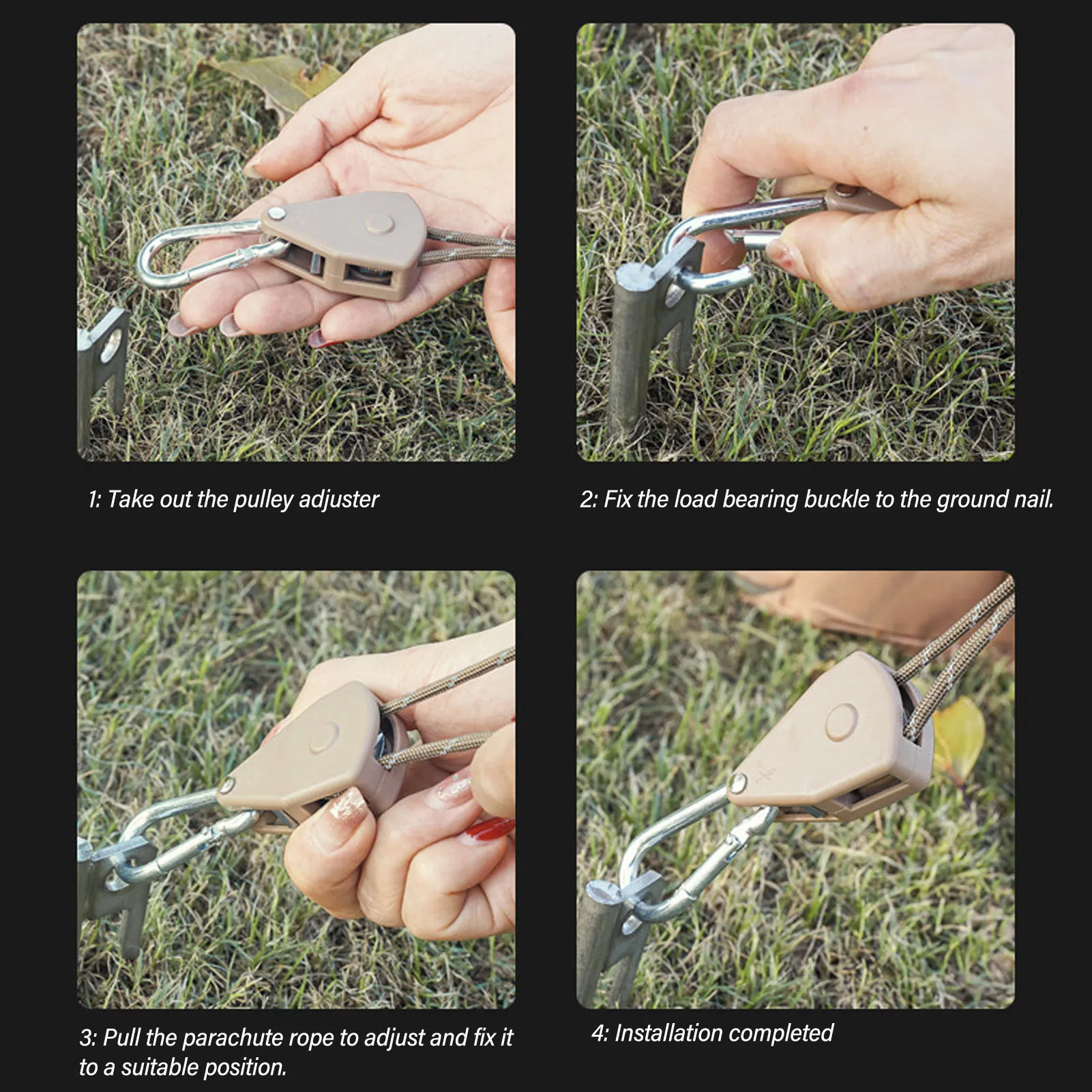 2 шт. 4 м походная палатка Регулируемый ветровой шнур уличная веревка для палатки