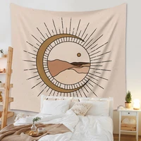 abstract morandi sun moon tapestry wall hanging hippie boho decor personality wall cloth tapestries women mountain wall blanket