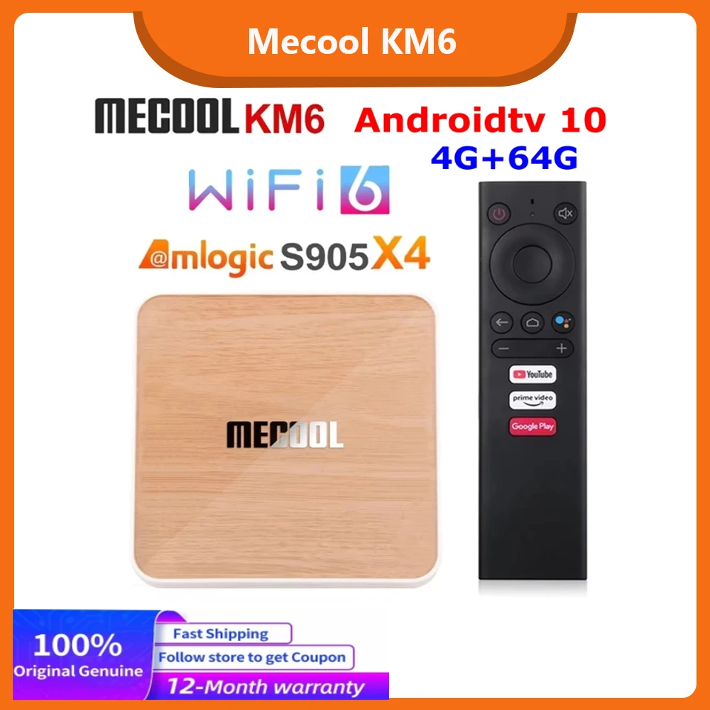 Телеприставка Mecool KM6 Deluxe Android 10 TV BOX Amlogic S905X4 ...