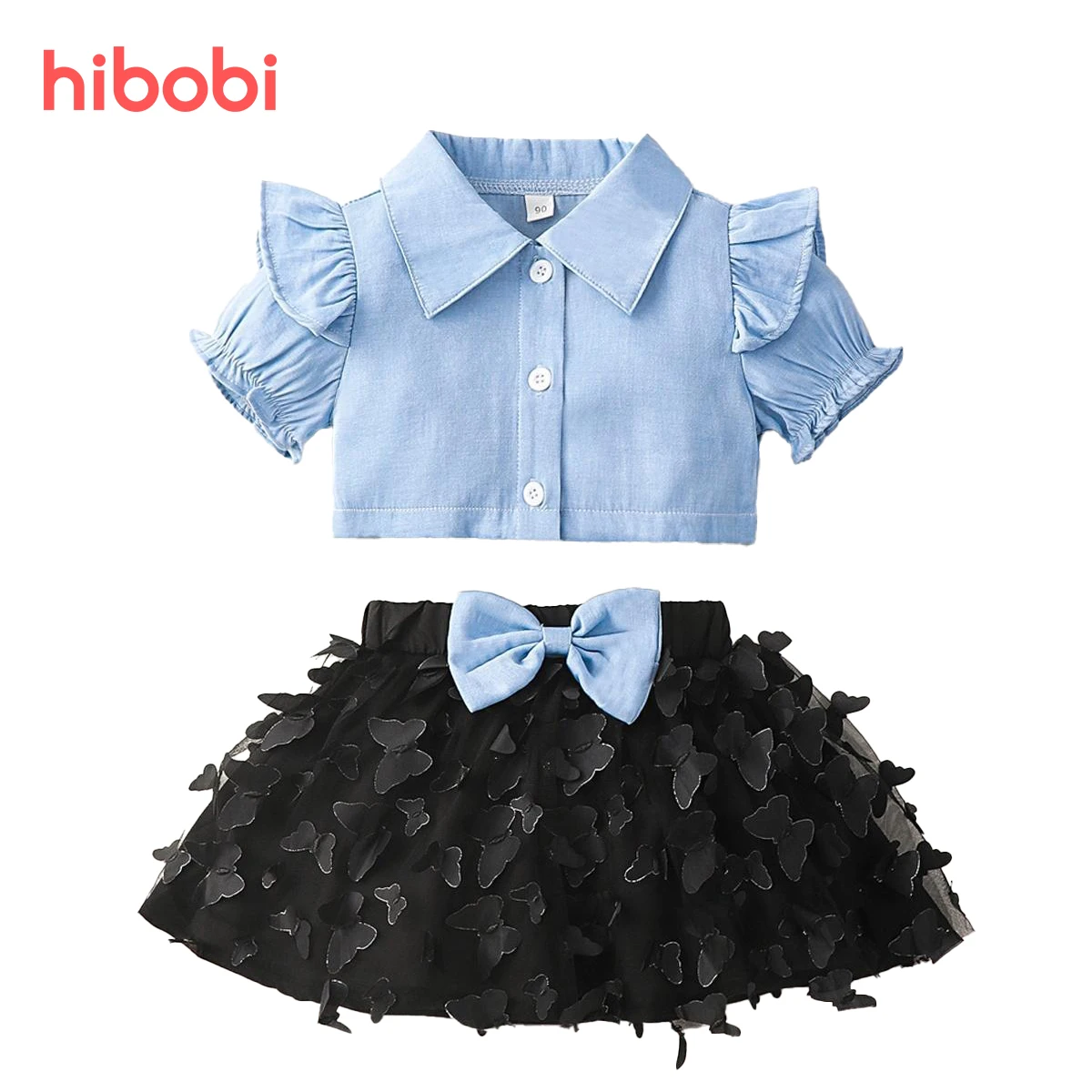 

hibobi Baby Girl Summer Clothing Sets Baby Girls Clothes Shirt Top +Tutu Skirts 2pcs Outfits Sets 0-6T