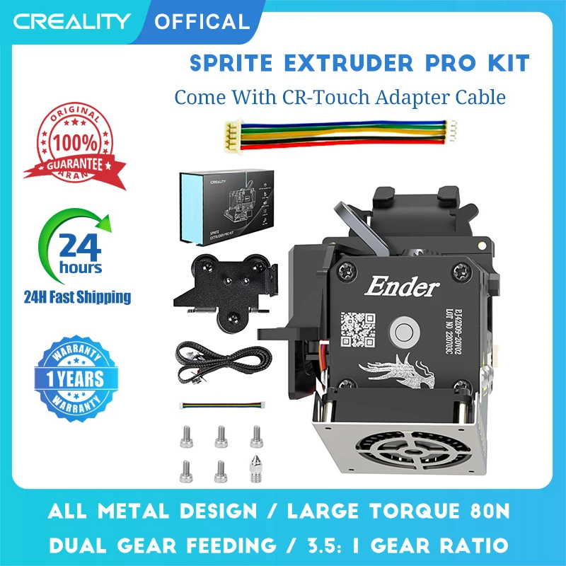 Creality 3D Printer Part Sprite Extruder Pro Kit Full Metal Dual Gear Direct Drive Extruder for Ender 3 / 3 Pro / 3 Max / 3 V2