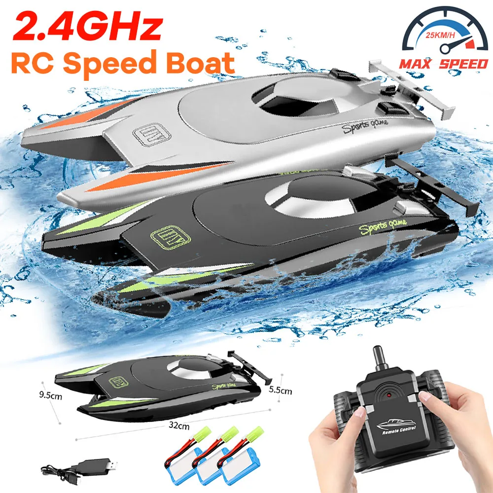 

Скоростная лодка на радиоуправлении, 2,4 ГГц, 7,4 В, 4 канала, 25 км/ч