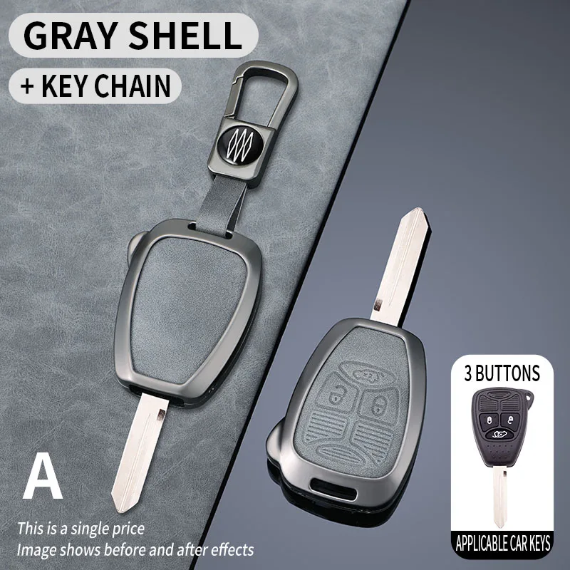 

Металлический Кожаный Чехол Для Ключей Для Chrysler Voyager Pacifica 300c PT Cruiser Dodge Caliber Avenger Jeep Grand Cheroke...