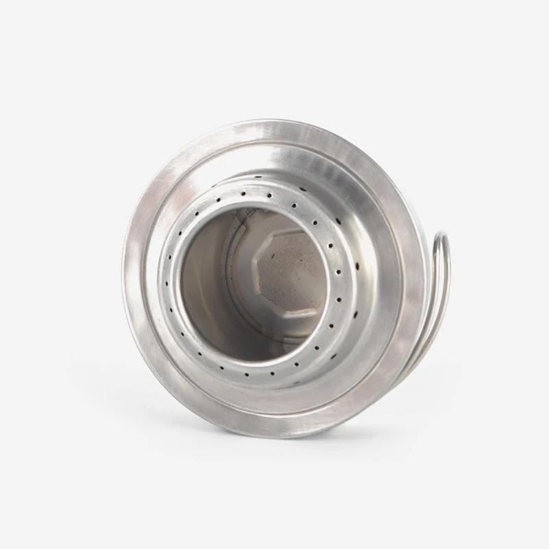 

Y1QE Outdoor Camping Picnic Stainless Steel Alcohol Stove with Folding Handle Travel Portable Hiking Emergency Barbecue Tool