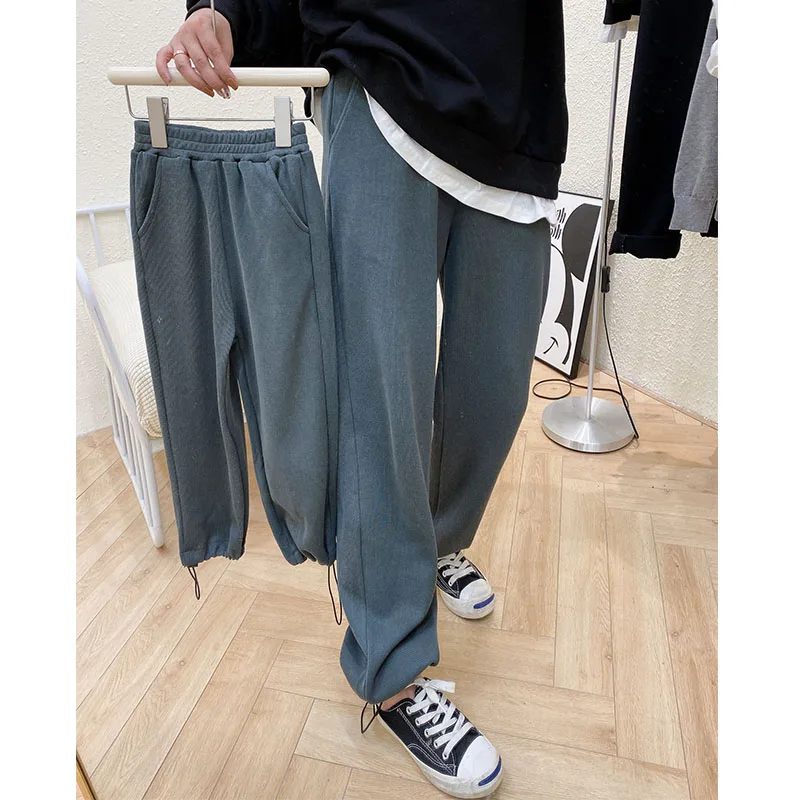 

Whole Family Clothes 2022 Autumn Dad Mom Daughter Son Pant Women Mens Sports Pants Drawstring Toddler Boy Girl Wide Leg Trousers