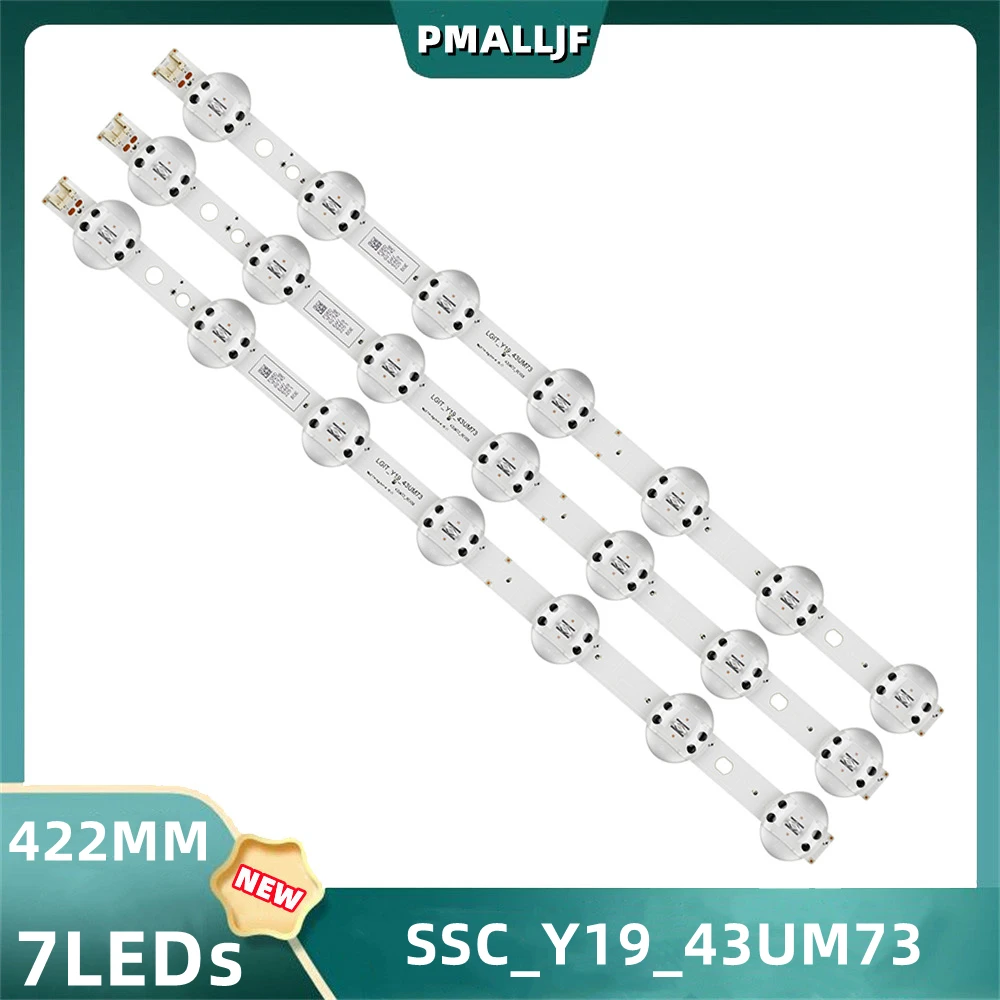 Фото 3 шт. светодиодные лампы SSC LGIT Y19 43UM73 REV08 EAV64692201 AGM76872401 HC430DQG SLXL1 A14X SLXL2 SLXL3 43UM7300PUA 43UM7300AUE 43UM7400PLA №1