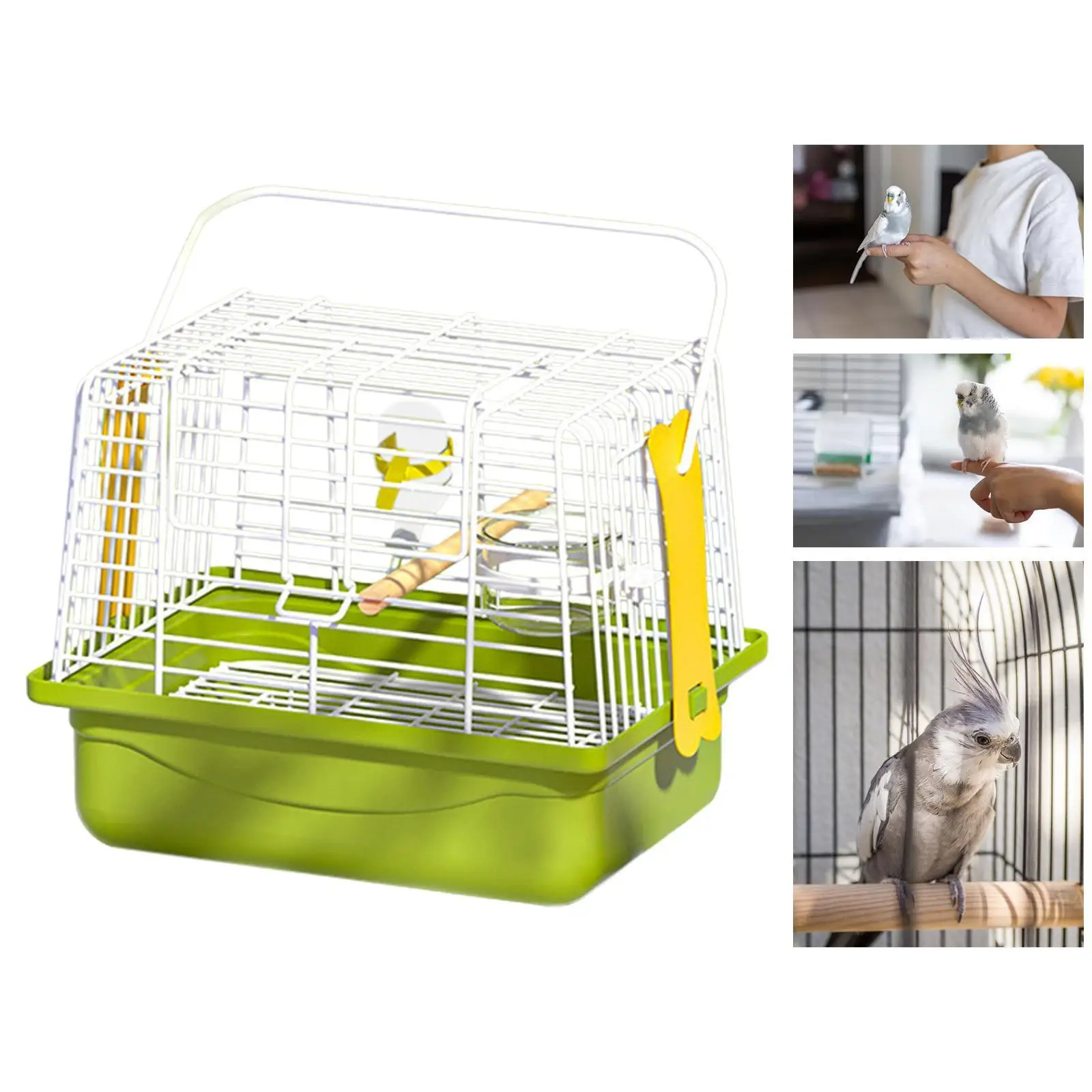 Bird Travel Carrier Cage with Stand Lightweight Travel Cage Carrier Parrot