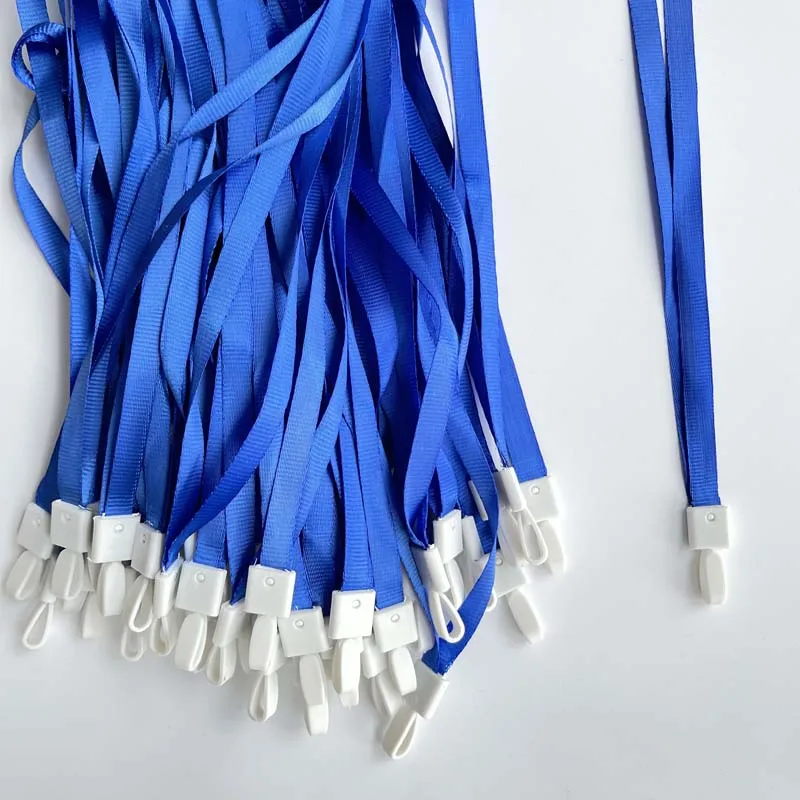 

10pcs Wholesale Plastic 1cm Neck Strap Hanger Credential Badge Pass ID Card Holder Rope Hook Clamp Key Chain Accessories Lanyard