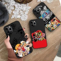 one piece luffy zoro logo splicing phone case for iphone 13 12 11 pro mini xs max 8 7 plus x se 2020 xr silicone soft cover