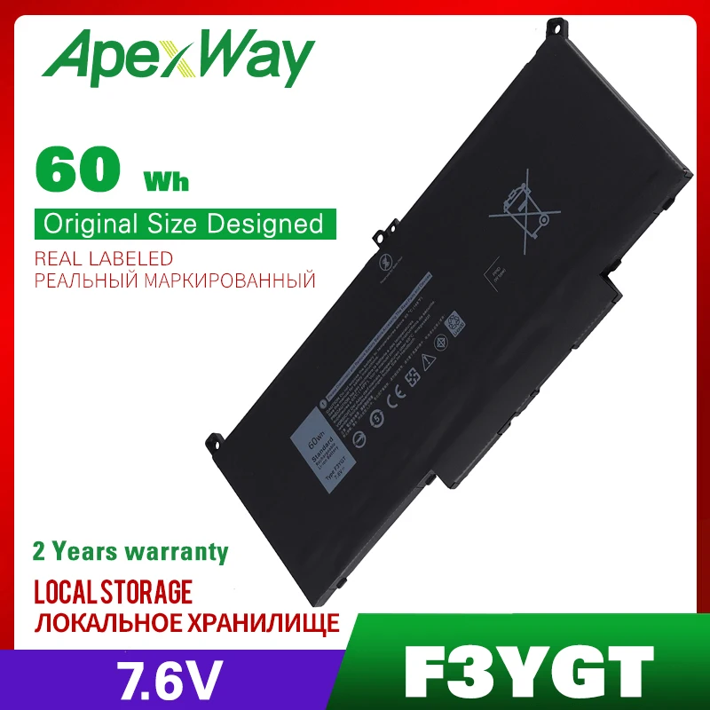 

Apexway F3YGT P73G laptop battery for DELL Latitude 7280 7290 7380 7390 7480 7490 7300 E7280 E7480 E7490