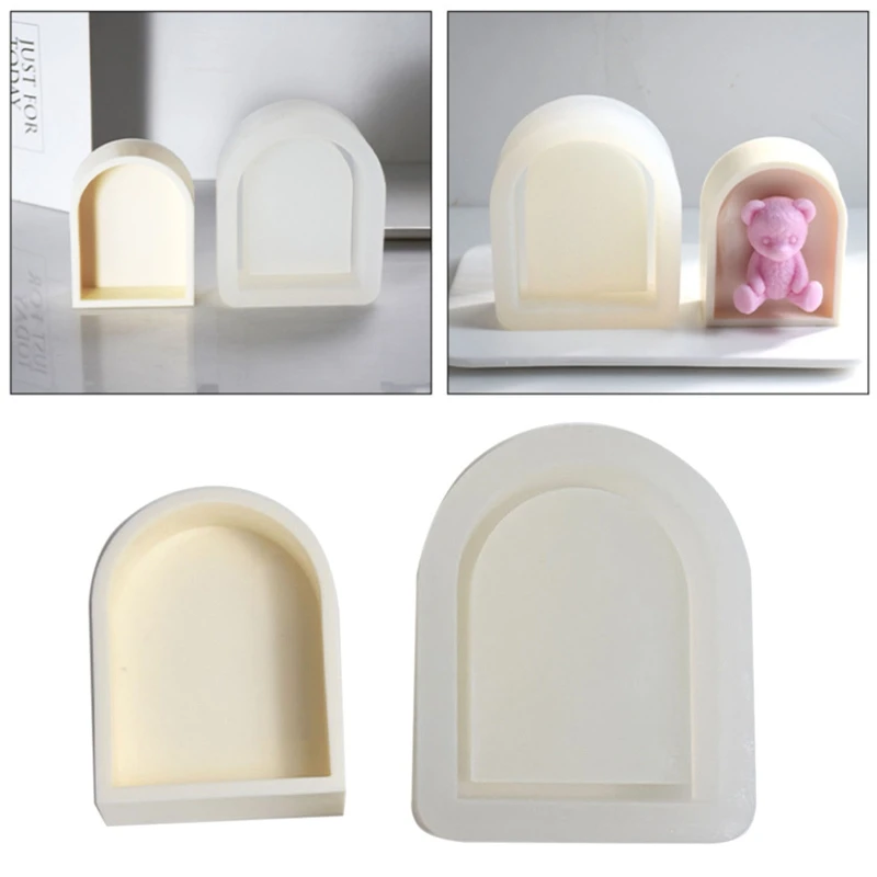 

Irregular Door Frame Ornaments Making Gypsum Concrete Cement Creative Silicone Mold Diy Aroma Candle Decorations