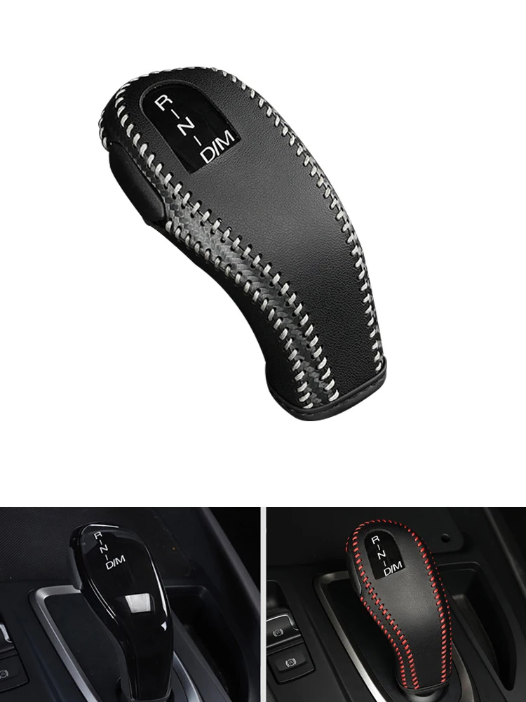 

Hand-Stitched DIY Gear Shift Collars Car stall anti-slip leather case Driving control cover For F7 F7X