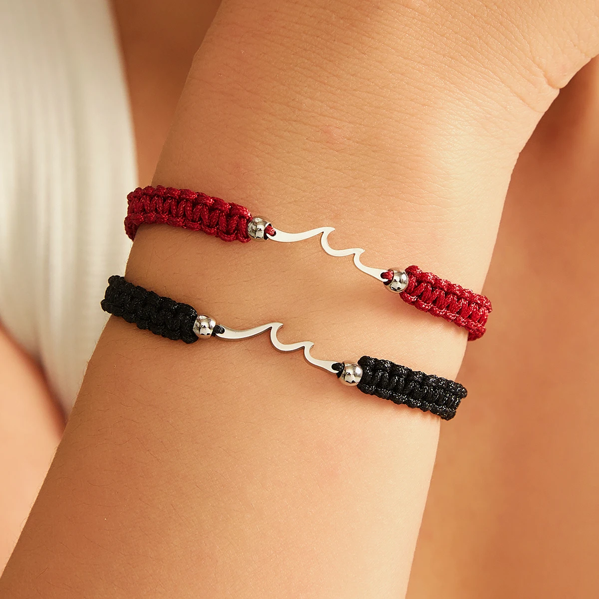 Волнистые одинаковые браслеты для пар лучший друг браслет дружбы Bff женщин и