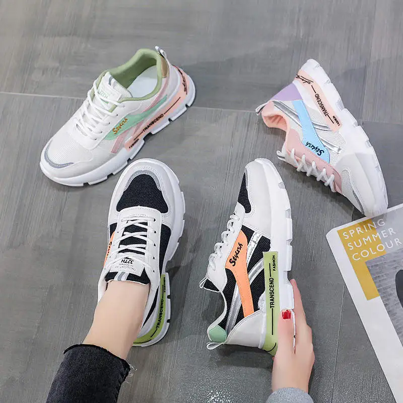 

Quilted Sport Shoes Women Designer High Quality Women Running Shoes 2021 Tactical Women's Sports Shoes Canvas Sneakers Tennis