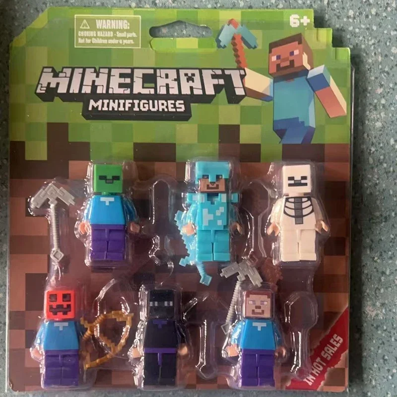 Фото Конструктор Minecraft, 6 шт., новинка, Мой мир, Хим, Сущность 303, Хищник, Увядший монстр из красного камня, Железный марионеточный человек, сборный блок своими руками №2