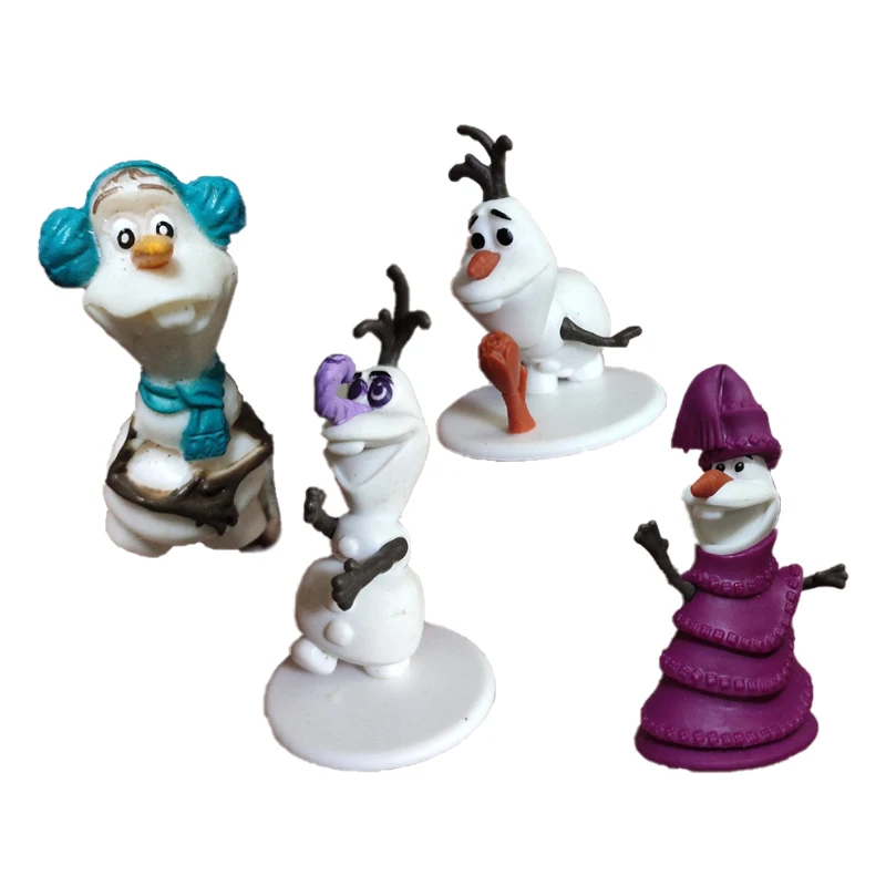 

7cm Anime Frozen Action Figure Olaf Snowman Elsa Princess Pet Kawaii Doll PVC Collectible Model Toy Anime Decoration Gift