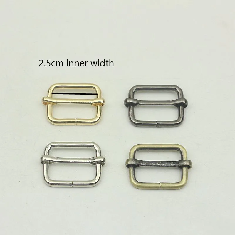 

10Pcs 25mm Tri-Glider Buckle Strap Sliders Adjuster Clasp 1 inch Metal Belt Buckles Webbing Roller Ring Pin Hook Accessory