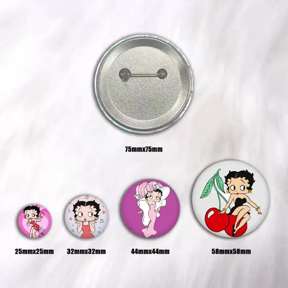 Фото Брошь B-Betty Cute B-Boop, мультяшные значки-пинсы, аксессуары для рюкзаков и шляп, подарок для друга. №3