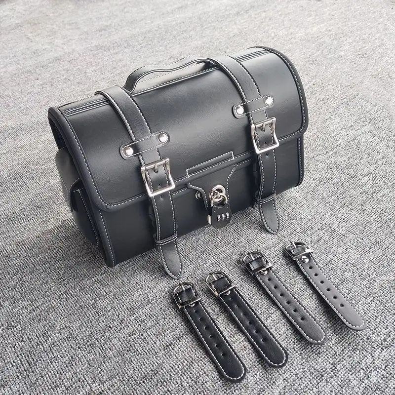 

Подвесная сумка на заднем кончике мотоцикла, водонепроницаемая сумка в стиле ретро с педалью электромобиля, багажник, сумка на заднее сиденье, универсальный кодовый замок