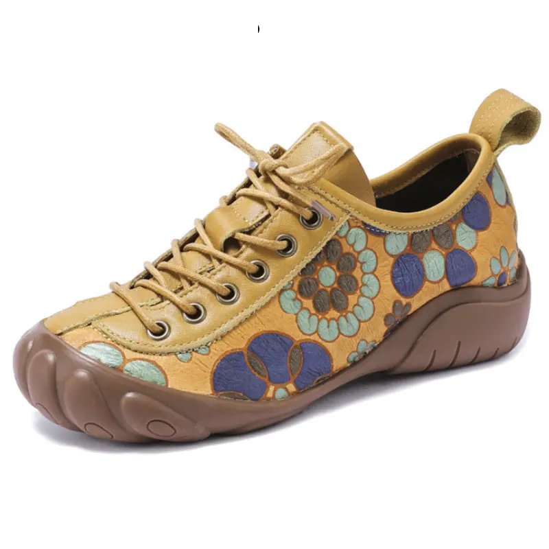 

Женские туфли-лодочки из натуральной кожи, на платформе, 4 см