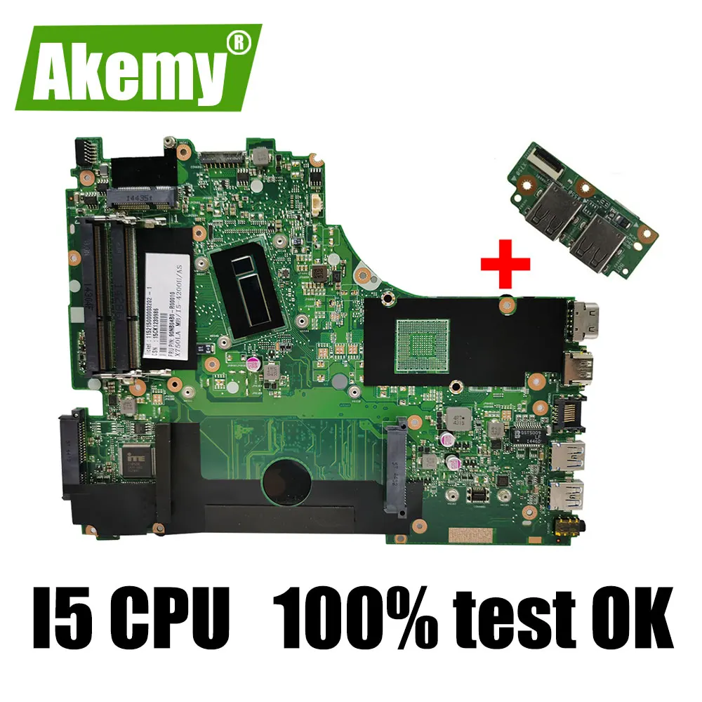 

Отправка платы + X750LA материнская плата I5 CPU для Asus X750LB X750LN X750lA X750l Материнская плата ноутбука X750LA материнская плата X750LA материнская плата X750LA