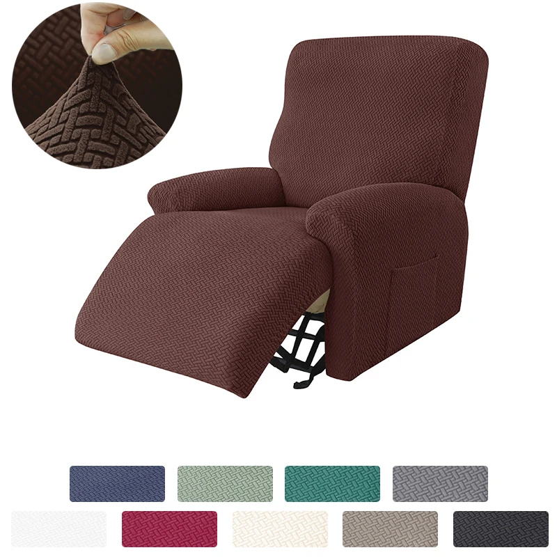 

Jacquard Recliner Sofa Cover Stretch Non-slip Reclining Chair Cover For Living Room Relax Armchair Covers Single Seat Home Decor