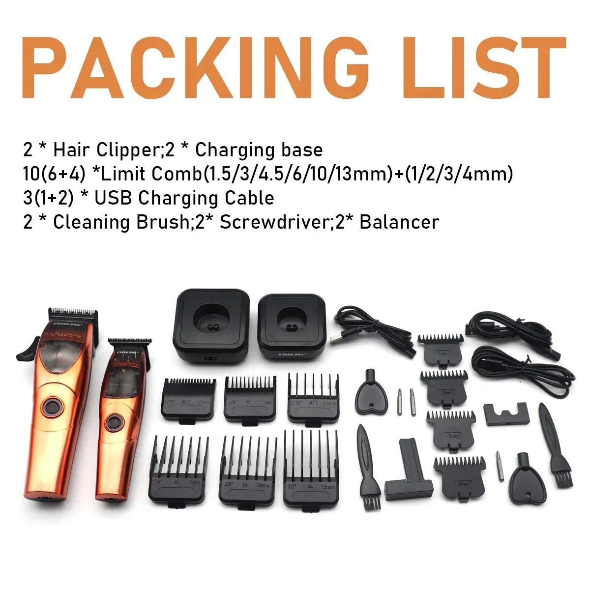 Машинка для стрижки волос мужская с магнитным двигателем 9200 об/мин