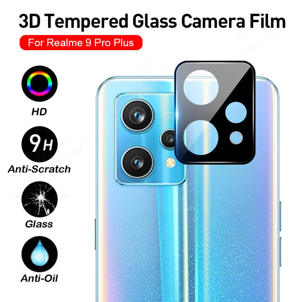 3D 9H изогнутое закаленное стекло для Oppo Realme 9 Pro Plus realme9 9i Задняя крышка объектива