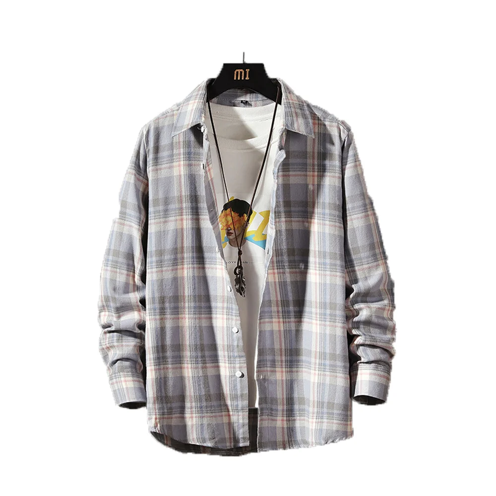 

Covrlge осенне-зимние мужские литературные Молодежные полосатые рубашки, облегающие мужские повседневные удобные хлопковые парные свободные ...