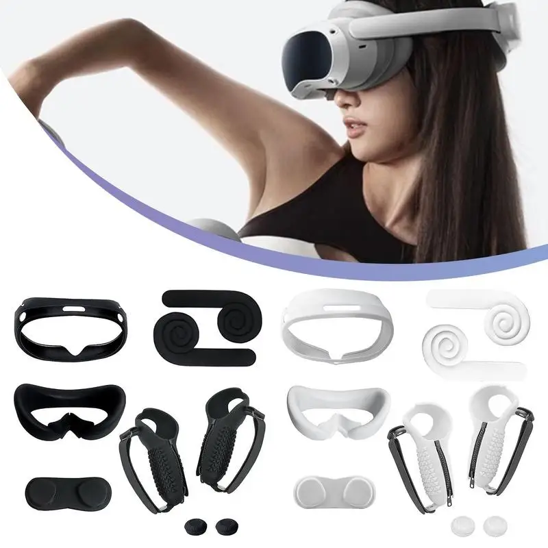 

Силиконовый защитный чехол для гарнитуры VR Pico 4, защита от потливости, блокировка интерфейса лица, чехол для глаз, чехол для гарнитуры, аксес...