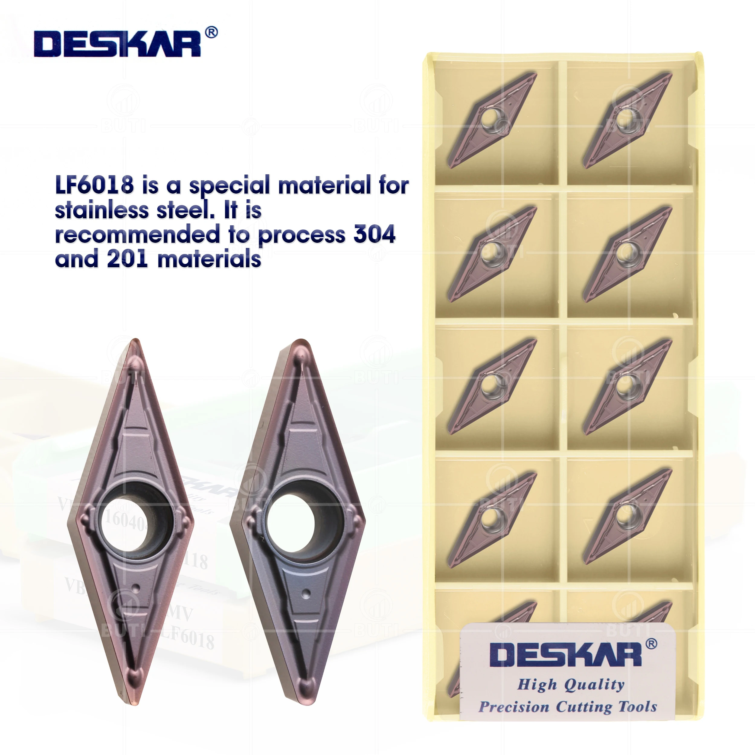 DESKAR 100% оригинальные VBMT160404 VBMT 160408 мВ LF6018 LF6118 карбидные вставки токарные инструменты с ЧПУ Токарный станок резак для нержавеющей стали