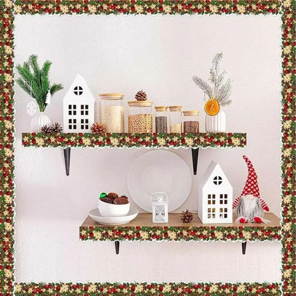 Рождественская доска для объявлений наклейка Цветочная отделка бордюр