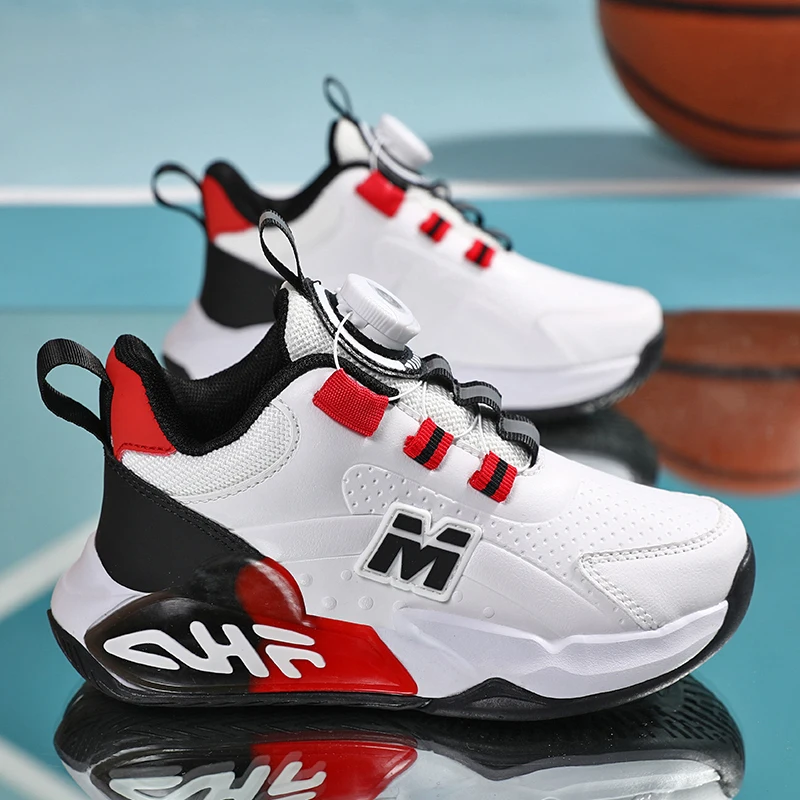 Children's Basketball Shoes Breathable Shock-absorbing Lightweight Shoes For Kids Thick Sole non-slip Boys Sneakers Basket enlarge
