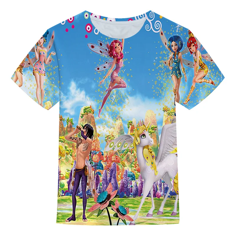 

Anime Mia and Me Girls Cartoon Tops T-Shirt Clothes 3D Designer Baby Girl Clothes Casual Summer Short Sleeve Sweatshirt