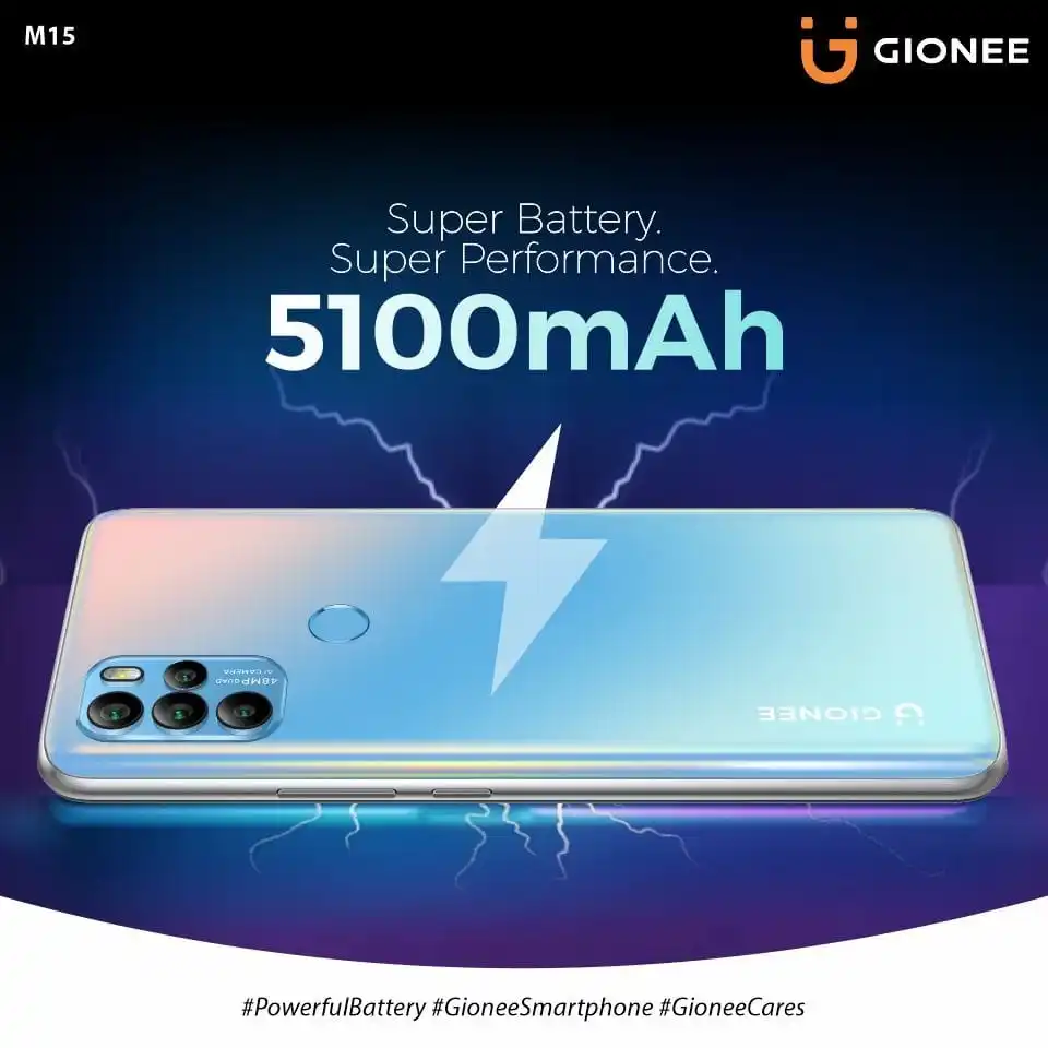 Gionee M15 Smartphone 8GB RAM 128GB ROM 6.67 FHD+ Android 11 Helio G90 Octa Core 16+48MP QuadCamera 5100mAh Dual 4G Mobile Phone