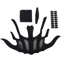 universal bat shape helmet inner padding kit protection sponge pad motorcycle bicycle replacement pads set with insect net