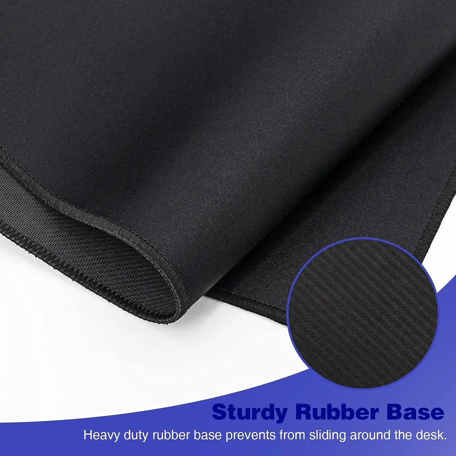 Black Gaming Mouse Pad Large Extended Computer Mat Stitched Edges Non-Slip Waterproof for Office Home desk mat |