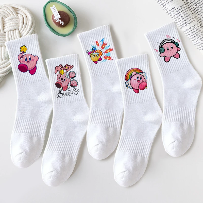 Фото Спортивные непромокаемые носки Kirbys для студентов, носки с принтом аниме и мультфильмов, мужские и женские универсальные модные носки с защитой от запаха №1