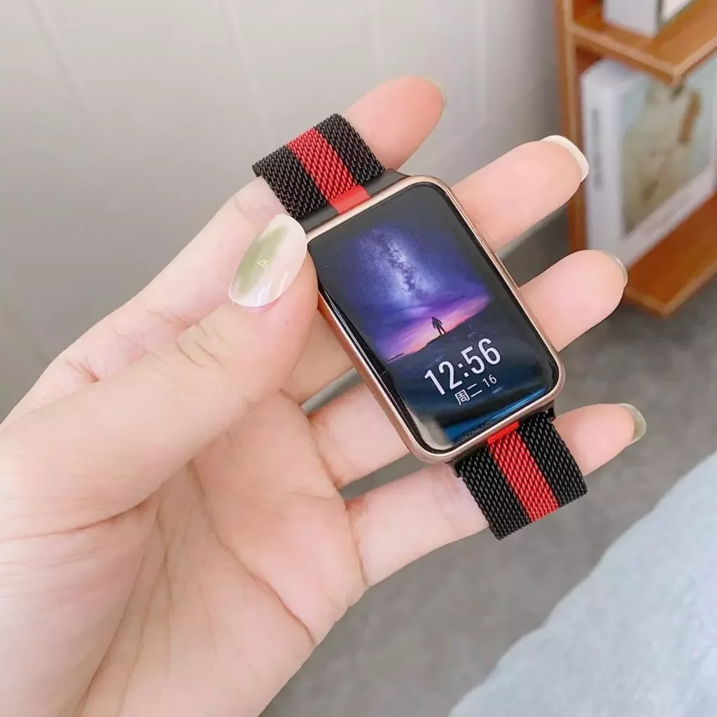Band For Huawei Watch FIT Strap Accessories Magnetic Loop stainless steel watchband metal bracelet for correa Huawei Watch fit