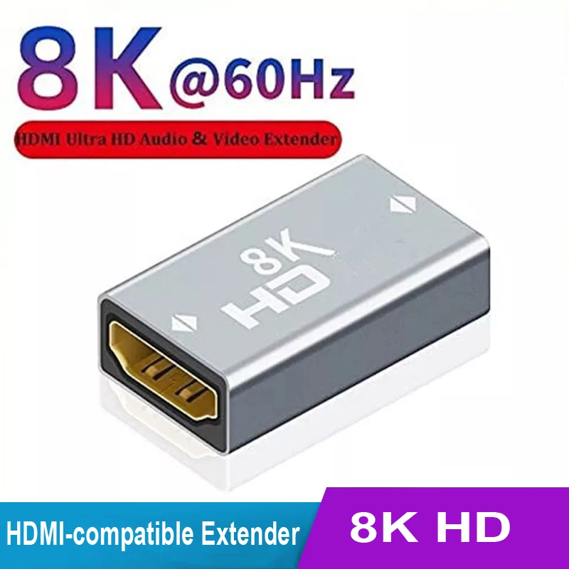 

Адаптер-удлинитель для кабеля, совместимый с HDMI, 8K @ 60 Гц