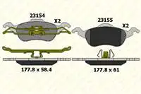 

B231541855 for ten brake pad FOCUS 1,6 16V/2,016 16V / 1,8 16V/tdci/V/V