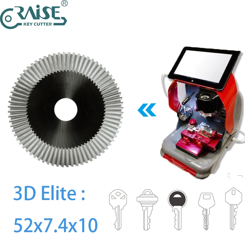 

Locksmith Tools Milling Cutter Laser Key Products Carbide Cutter Wheel For 3D Elite Key Machine 52x7.4x10